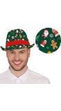 Foute kerst gangster hoed groen
