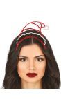 Foute kerst haarband metallic kerstmuts