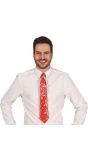 Foute kerst stropdas met print rood