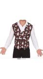 Foute kerstgilet met schotse ruit heren
