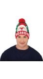 Foute kerstmuts ho ho ho met brei effect