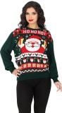 Foute kersttrui ho ho ho dames