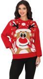 Foute kersttrui rendier dames