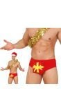 Foute rode kerstcadeau grappige onderbroek