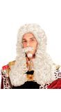 Francois Pruik met Snor en Baard Wit