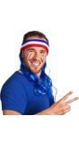 Frankrijk hoofdband met blauw matje