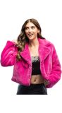 Fuchsia Pluche Rave Bontjasje Dames