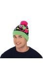 Gebreide Muts 90's Groen Roze