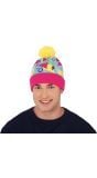 Gebreide Sportieve Muts 90's Roze Blauw