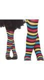Gekleurde strepen panty kind