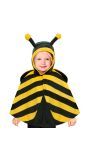 Gele Bijen Poncho Cape met Capuchon Kinderen 98 cm
