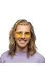 Gele Hippie Ronde Zonnebril