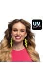 Gele Neon Bliksem Oorbellen 80's