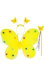 Gele Vlinder Fee Kostuumset