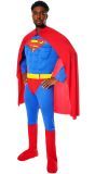 Gespierde Superman DC Outfit met Cape