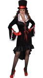 Getailleerde jurk halloween zwart