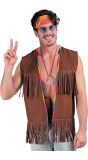 Gilet Hippie 60s Bruin Heren