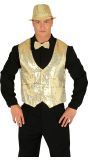 Gilet pailletten goud mannen