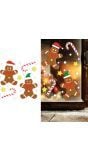 Gingerbread raam sticker gel kerst