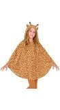 Giraffe poncho met capuchon meisjes