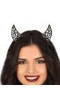 Glinsterende Duivel Horen Haarband Halloween