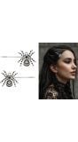 Glinsterende Zilveren Spin Haarclip