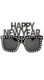 Glinsterende Zwarte Happy New Year Bril