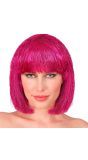 Glitter Feestpruik Roze Dames