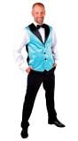 Glitter gilet blauw heren