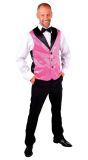 Glitter gilet met roze pailletten