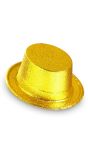 Glitter hoge hoed goud