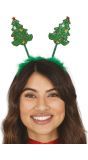 Glitter Kerstboom Hoofband met Springveren