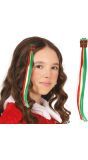 Glitter kerstcadeau haarclip nephaar 30cm