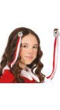 Glitter kerstman haarclip nephaar 30cm