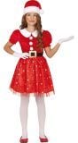 Glitter kerstmeisje jurk kinderen
