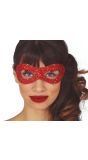 Glitter Oogmasker Rood