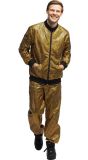 Glitter Retro Trainingspak Goud Heren