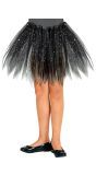 Glitter sterren tutu zwart kinderen