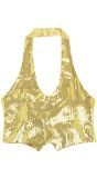 Glitter top goud