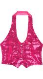 Glitter top roze