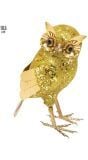 Glitter Uil Decoratie Goud