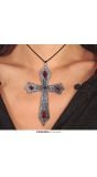 Gothic kruis ketting 21 cm