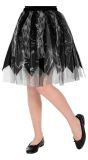 Gothic rok halloween zwart kinderen