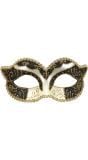 Goud-zwarte glitters hertogin oogmasker