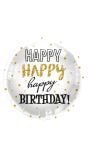 Goude stippen happy Birthday folieballon