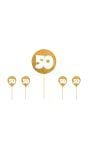 Gouden 50 jaar taart topper