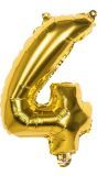 Gouden ballon cijfer 4