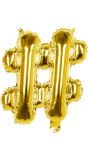 Gouden ballon hashtag