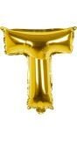 Gouden ballon letter T