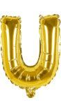 Gouden Ballon Letter U